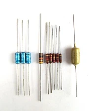 Fuzz factory Vintage DIY KIT Axial mustard Piher Allen Bradley 2N3904