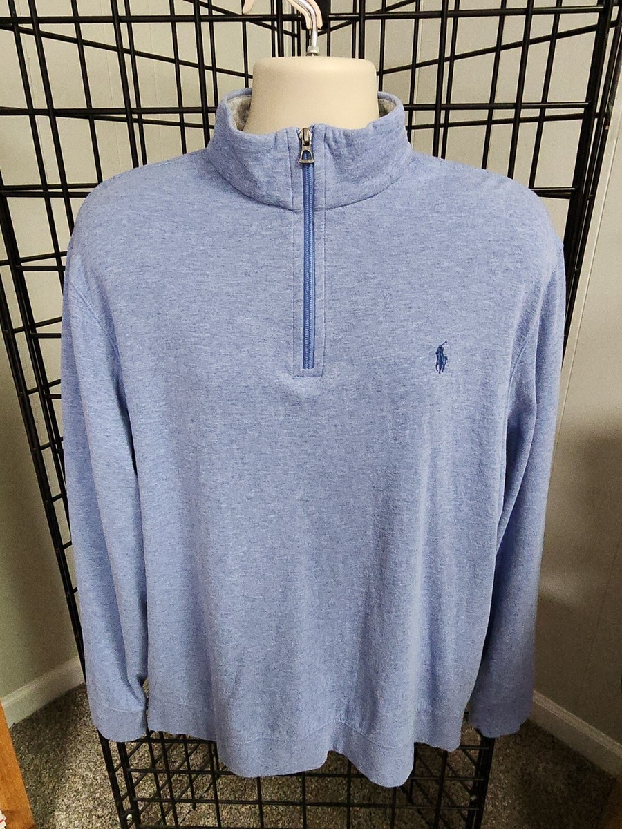 Polo Ralph Lauren MEN'S Fleece Quarter Zip Sweatshirt XL powder