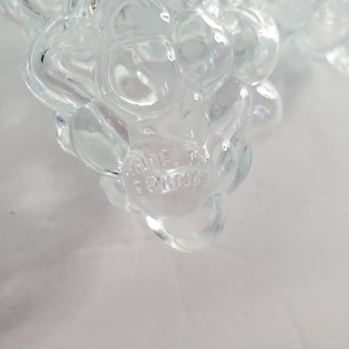 Set of Six - Vintage Clear Glass Grape Bundle Container - Made in France - Picture 4 of 4