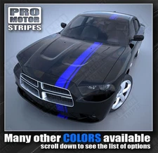 Dodge Charger Offset Side Over-The-Top Stripes Decals 2011 2012 2013 2014