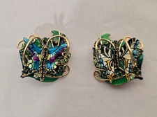 Lunch at the Ritz Ears d'Oeuvre Butterfly 24 KT Gold Plated Clip-On Earrings