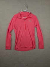 Under Armour Women's Tech Twist 1/2 Zip HeatGear Pullover Pink Size Medium