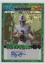 2025 Leaf Football Nation DestiNation: D1 Green Sparkle /5 Ryder Lyons Auto 1pe6