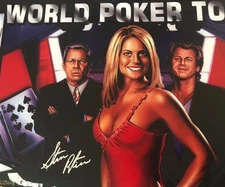 Stern World Poker Tour Pinball Translite Signed Steve Richie NOS Rare WPT Game