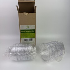 Pack of 10 Clear Plastic Fillable Christmas Ball Ornaments Set 100mm SeekingTag