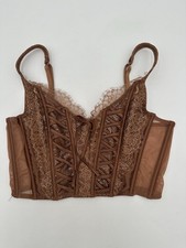 VICTORIA'S SECRET DREAM ANGELS UNLINED LACE UP CORSET BRA TOP M