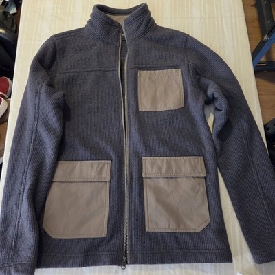 New With Tags Marmot Gilcrest Dark Steel Gray Zip Front Knit Jacket size M