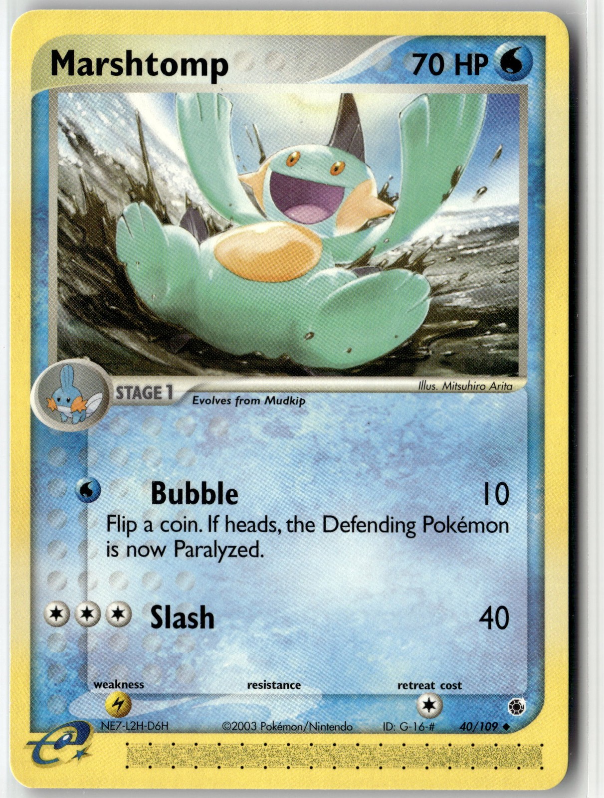 Marshtomp Uncommon Ruby and Sapphire 40/109 NM