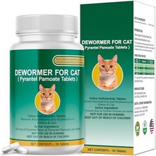 Cat Kitten Dewormer for All Wormers, Pyrantel Pamoate, Roundworms Hookworms,
