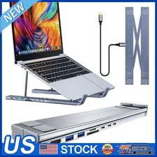 USB C Laptop Docking Station Stand, USB C Dock Tablet Stand, 8 in 1 USB C Hub JQ