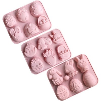 Silicone Chocolate Mold 3D Easter Series Mold Fun Baking Tools For Candy Cake