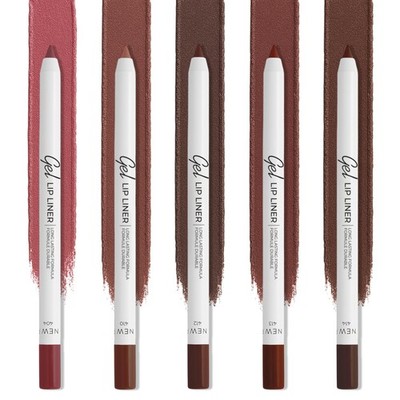 Lamel Matte Gel Lip Liner Pencil 5 Pcs Set - Creamy, Sharpenable, Longwear, W...