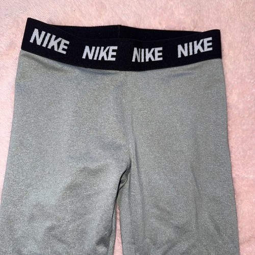 Girls Gray Nike Size 6X/L 6-7 YRS Dri Fit Athletic Stretch Yoga Active Pants - Picture 2 of 12