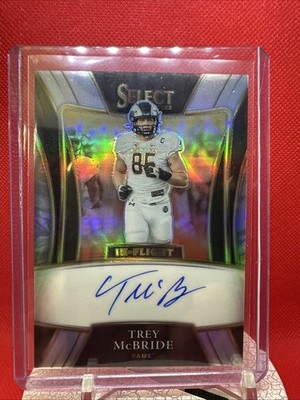 '2022 Select Draft In Flight Signatures Prizm #19 Trey McBride Silver 3/99 RAMS