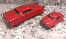 Vintage Tin Car Auto Japan Friction Lot of 2