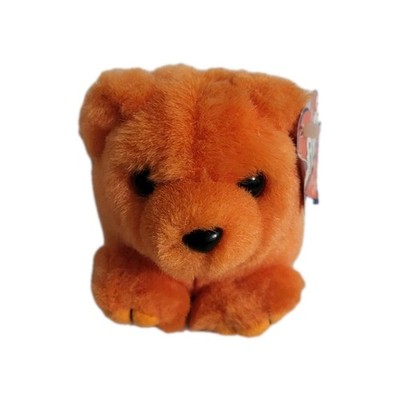 Vintage  SWIBCO Puffkins ''Mango'' Orange Bear Plush  KEY CHAIN Original Tag