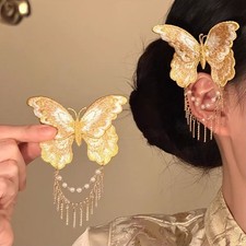 New Alloy Butterfly Tassel Hair Clip Chinese Style Hanfu Hair Accessory