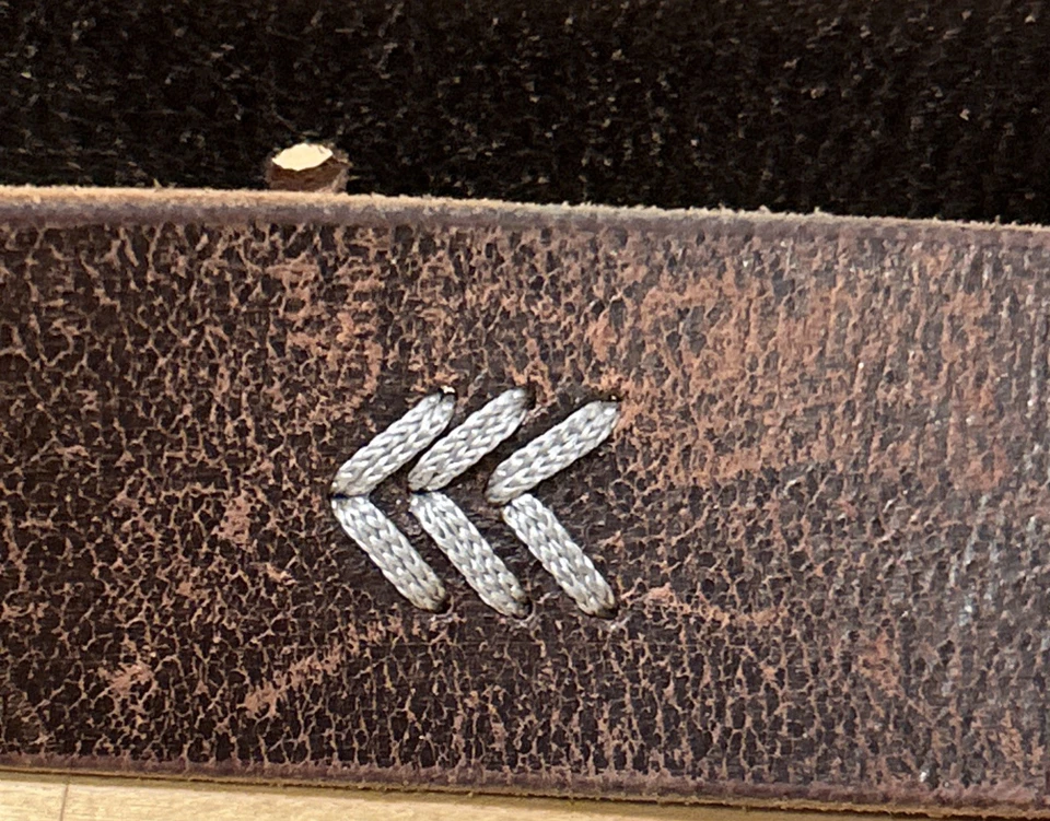 Pistil Jessa 100% Leather Belt 1.5" Wide Distressed Brown Silver Buckle M - Image 3 of 4