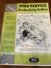 1935 Ford Service Merchandising Bulletin Vol 1 6 Parts Accessories Insert