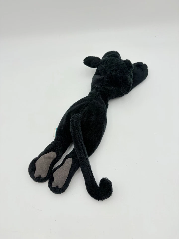 Игрушка Manhattan долговечный кот плюшевый черный с зелеными глазами котенок гибкая 13 дюймов - Изображение 4 из 4