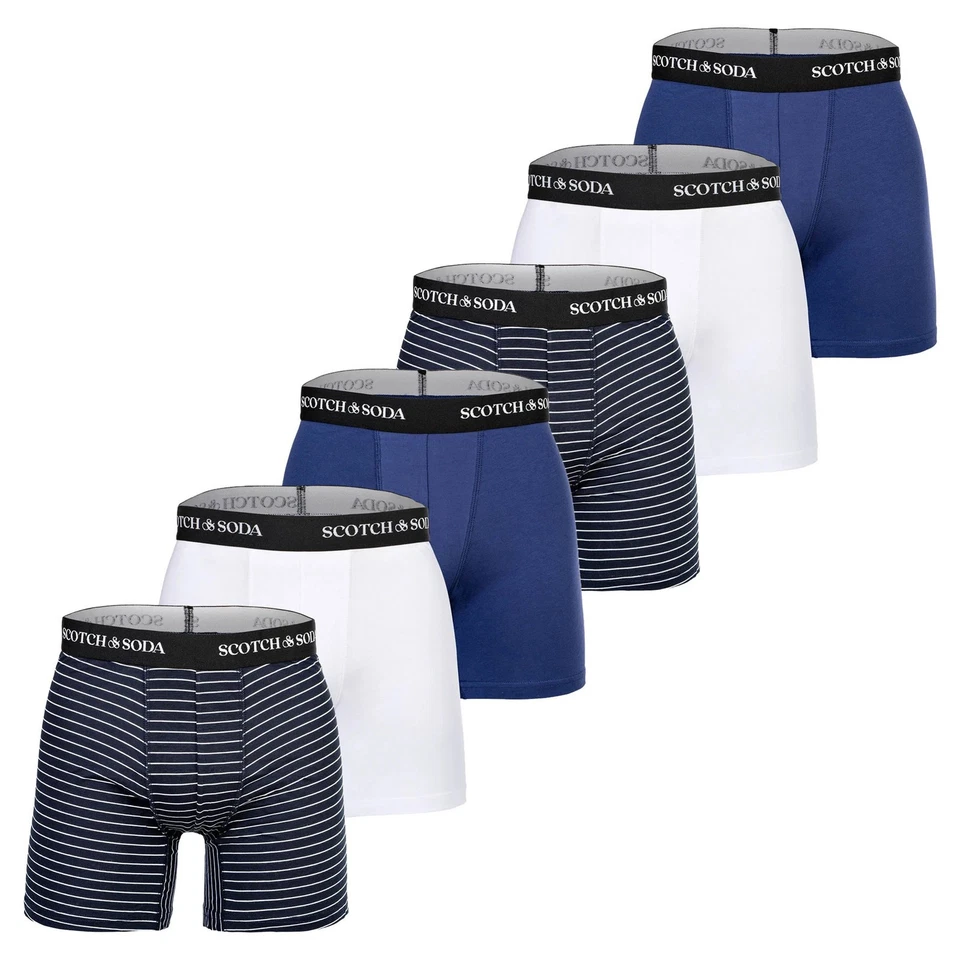Calzoncillos boxer Scotch&Soda para hombre, paquete de 6 - algodón liso elástico Foto 3 de 4