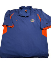 Vintage Nike Team FitDry FLORIDA GATORS Blue Athletic Golf Polo Shirt Size XL
