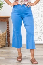 Judy Blue Wide Leg Crop High Waist Tummy Control JEANS 3 26 cropped pants NWT