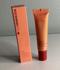 Ole Henriksen Pout Preserve Peptide Lip Treatment-Strawberry Sorbet Glimmer-New