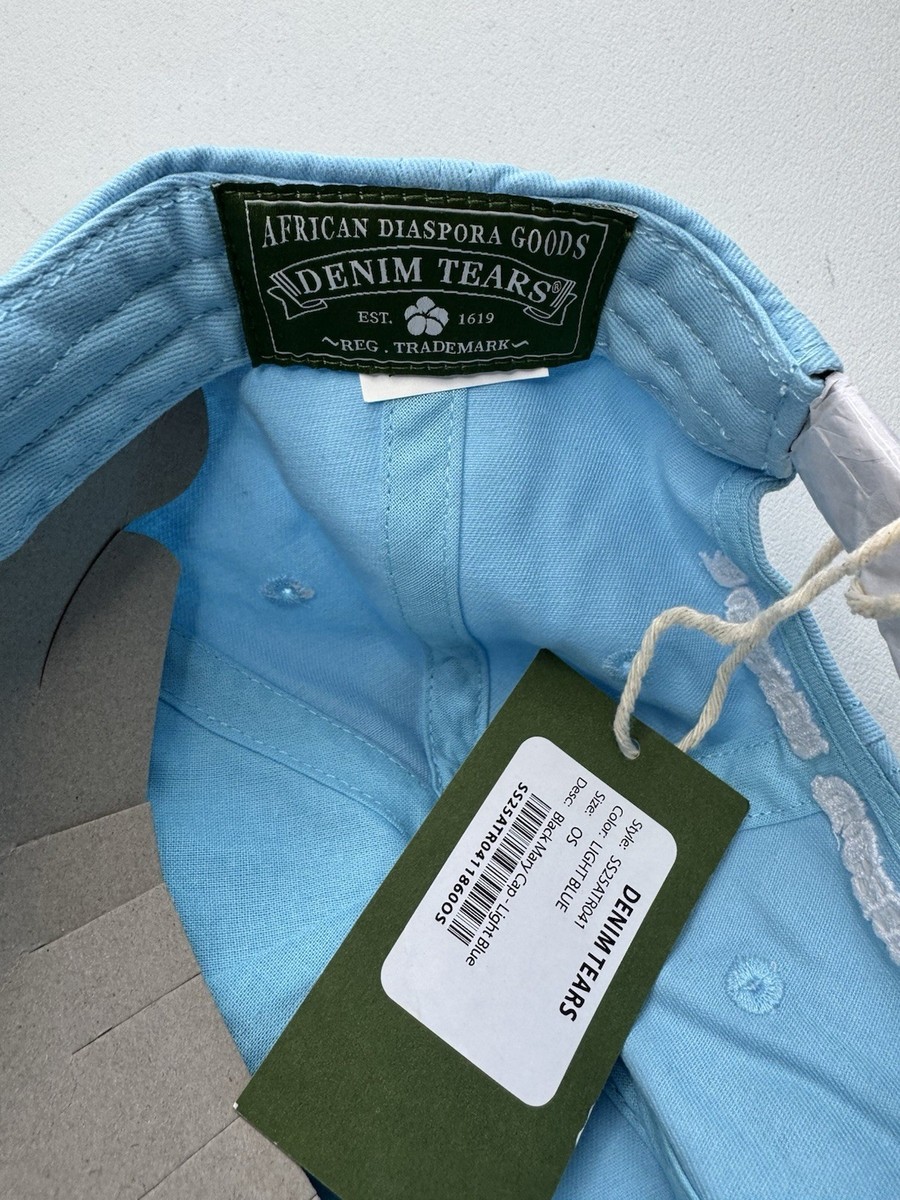 Denim Tears Black Mary Light Blue Hat Buy Denim Tears Black Mary Cap  main image 4