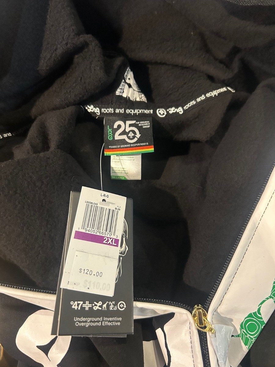Authentic L-R-G Dead Serious Hoodie Lifted Research Group BIG SIZES BLACK NWT View 2