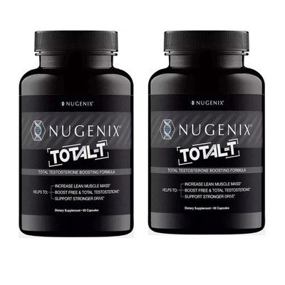 Nugenix Total-T Testosterone Booster for Men 180 Capsules Total (2 Pack)