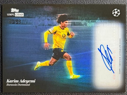 Karim Adeyemi 2025-26 Topps Simplicidad UCC Velocidad Blue Auto /99