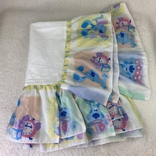 Crib Skirt Blues Clues Toddler Blue Ruffled Dust Ruffle Nursery Crib Bedding