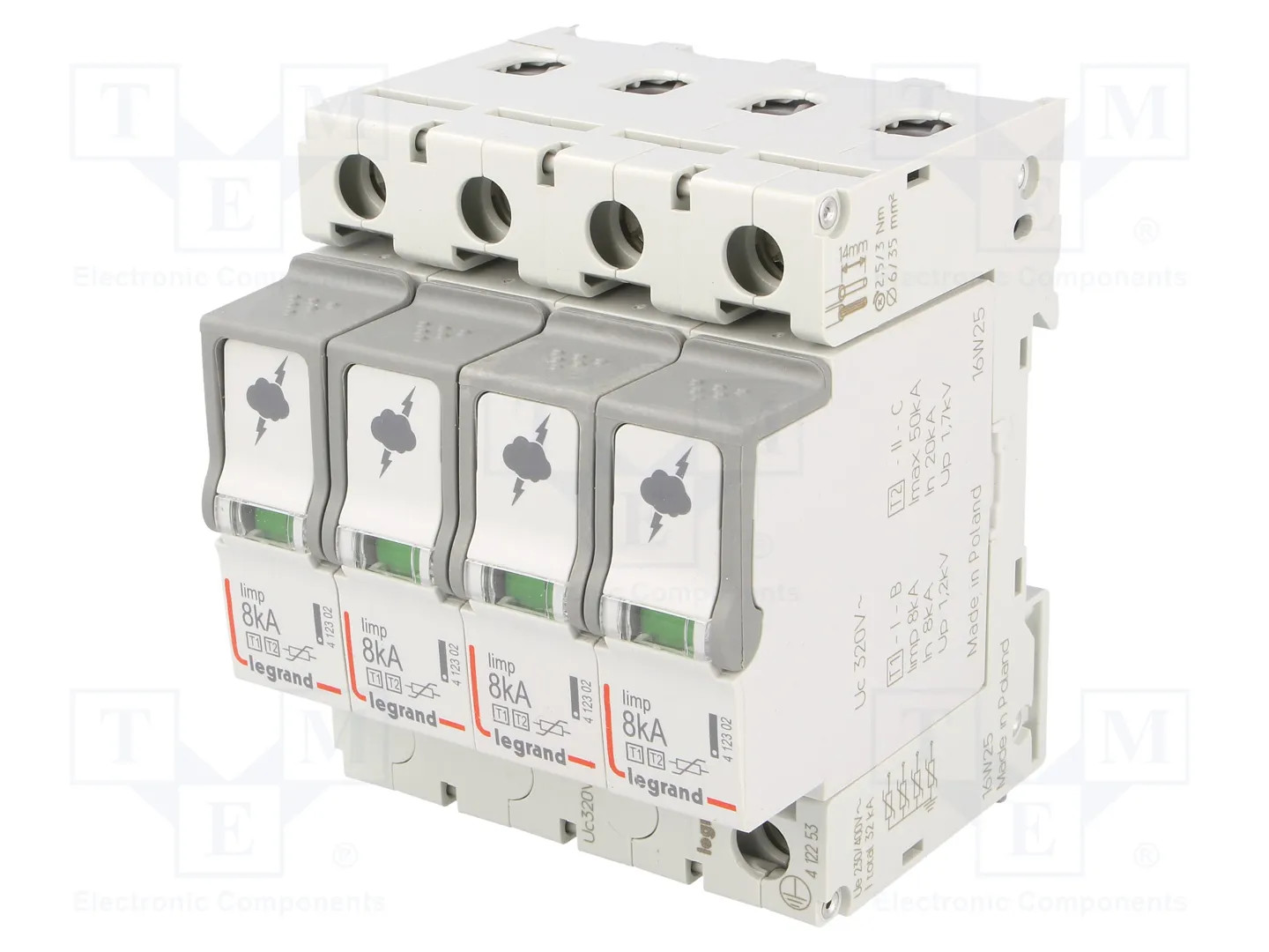LEGRAND T1+T2-8/50-4P Surge arrester