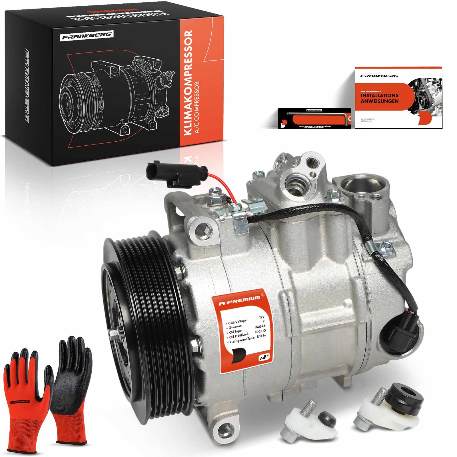 FRANKBERG Air Conditioning Compressor for Mercedes-Benz C160 CL203 2002-2008