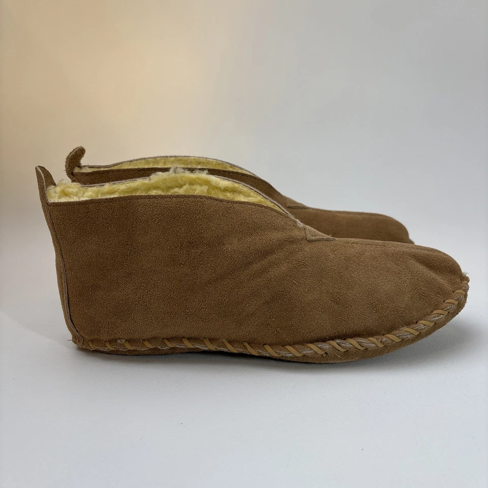 Мужские замшевые тапочки-ботинки из овчины High Sierra от Mervyn's 11 М желтовато-коричневые - Изображение 3 из 4