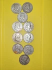 Franklin Half dollar lot of 10 1951 1952 1953 1954 1957 1958 dates U.S. coins