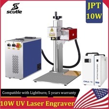 JPT 10W UV Laser Engraver Marking Machine for GlassPlastic Logo Printing Chiller