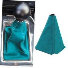 Car Shift Boot Cover, Stick Shift Cover, Suede Leather Light Blue