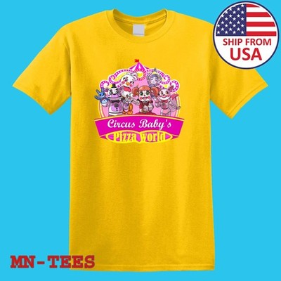 Circus Baby Pizza World Yellow Size S-5XL