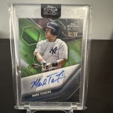 2023 Topps Chrome Black - Autographs Mark Teixeira #CBA-MTE Green Refractor /99 