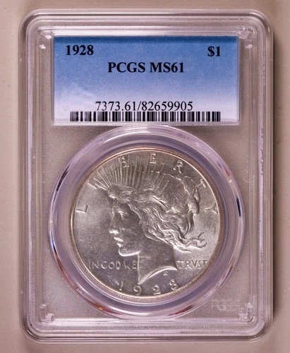 1928-P Peace Dollar PCGS MS61 ***RARE ORIGINAL BETTER DATE COIN***