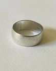 925 Sterling Silver Vintage Wide Cigar Band Ring Approx Size 7; Handmade, Signed