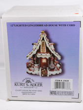 Vtg Kurt Adler 12" Lighted Christmas Gingerbread House J3628