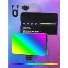 M160 RGB Video Light, Portable LED Fill Light, 1800mAh, USB Plug  Play