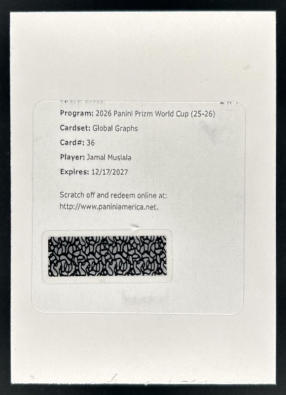 2026 Panini Prizm World Cup Jamal Musiala Global Graphs Auto #GG-JM Germany