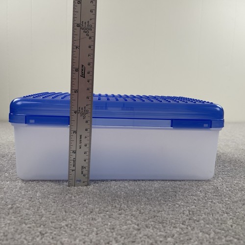 Vtg Spacemaker Jumbo Large Pencil Box Storage Crayon Marker Pink Blue Y2K - Picture 14 of 15