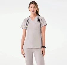 Figs Catarina Scrub Top in Slate size XS