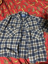 PENDLETON Flannel Button Up Shirt 100% Virgin Wool. Youth XL Made In USA