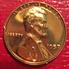 1957 PROOF LINCOLN CENT  YOU GRADE  E-35  RIM DING FREE SHIPPING